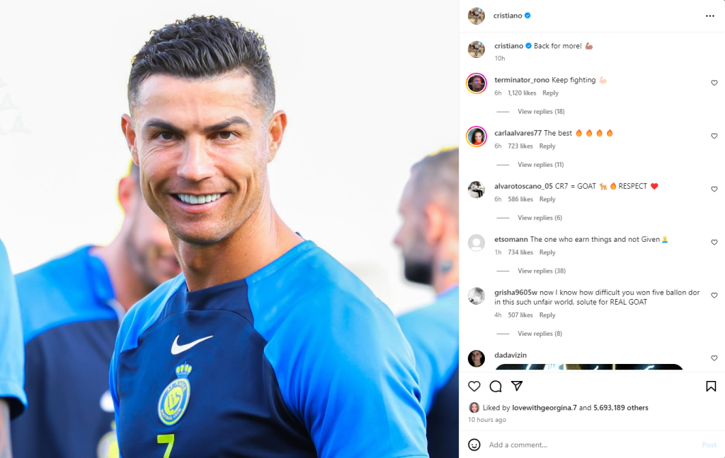 Cristiano Ronaldo’s Captivating Instagram Post Following Lionel Messi’s FIFA The Best Award Victory